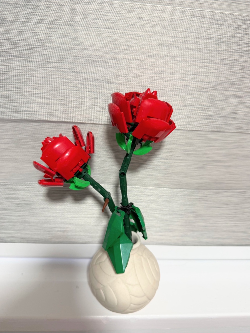 LEGO rose flowers with vase